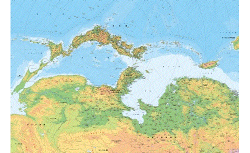 逆さ地図 正式な名前：環日本海諸国図(かんにほんかいしょこくず)